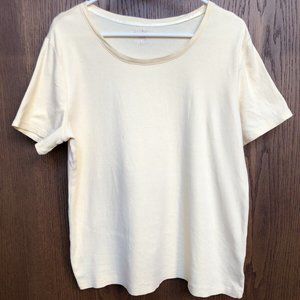 White Stag Women's T-Shirt XL (16-18) Yellow Crewneck Short Sleeve 100% Cotton